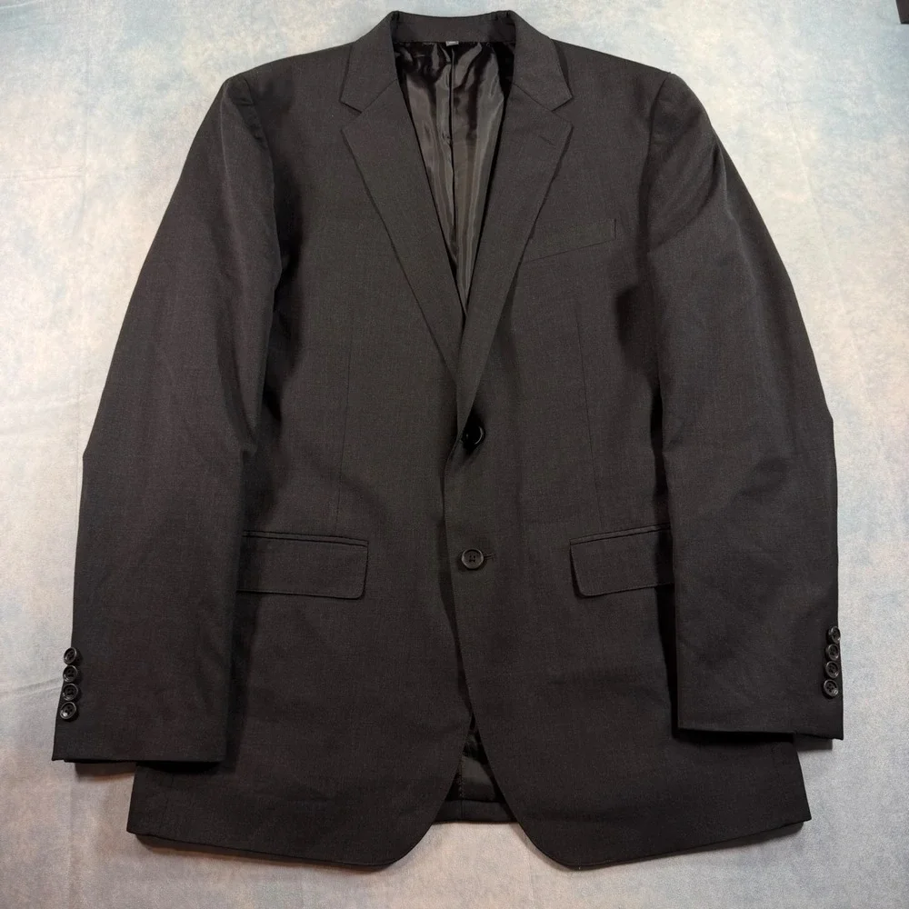 Bonobos Blazer Mens 42L Charcoal Grey Excellent Wool Slim Fit Suit Jacket 3003
